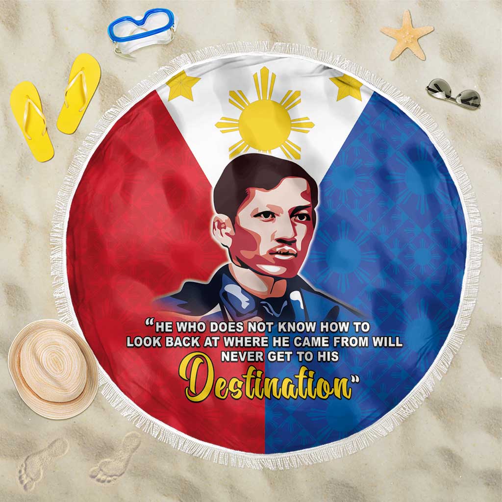 Philippines Filipinos Beach Blanket Jose Rizal Flag Style