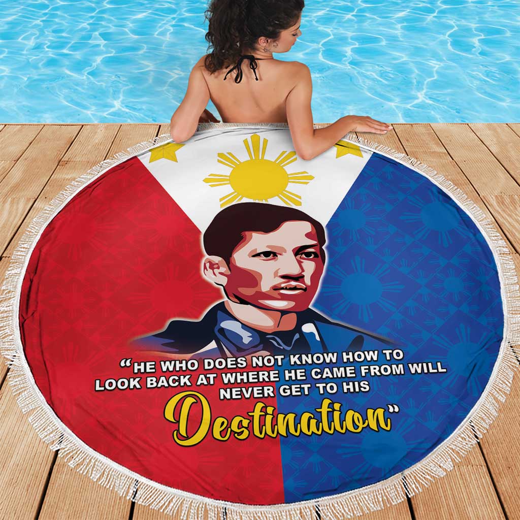 Philippines Filipinos Beach Blanket Jose Rizal Flag Style