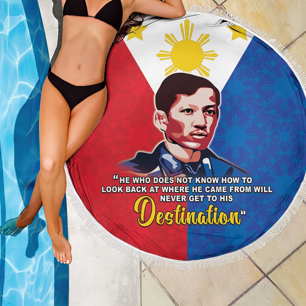 Philippines Filipinos Beach Blanket Jose Rizal Flag Style