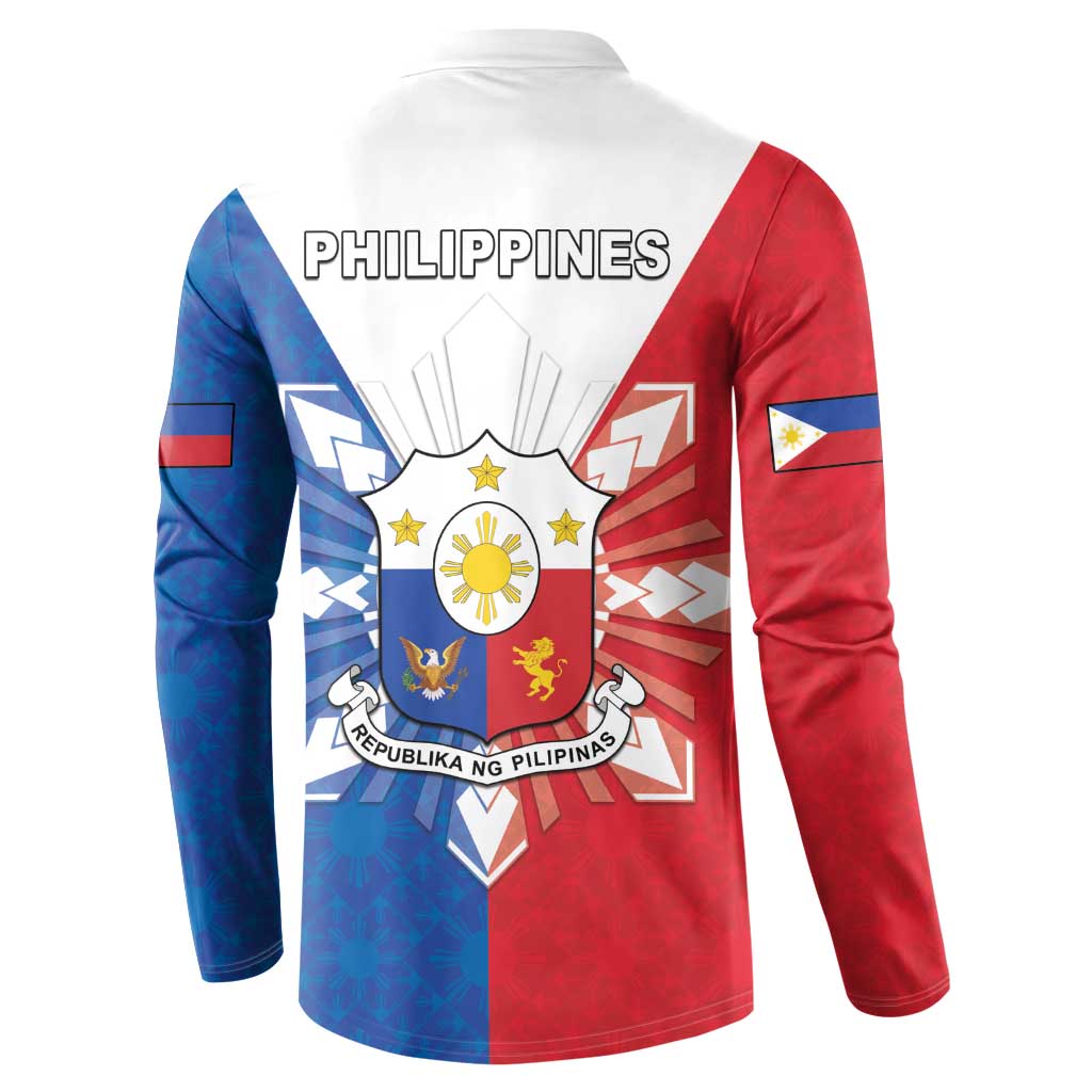 Philippines Filipinos Button Sweatshirt Jose Rizal Flag Style
