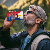 Philippines Filipinos 4 in 1 Can Cooler Tumbler Jose Rizal Flag Style