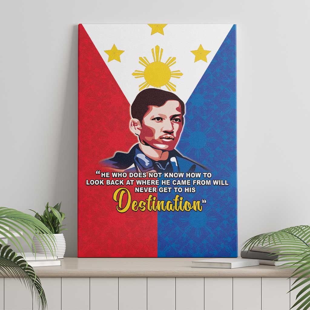 Philippines Filipinos Canvas Wall Art Jose Rizal Flag Style
