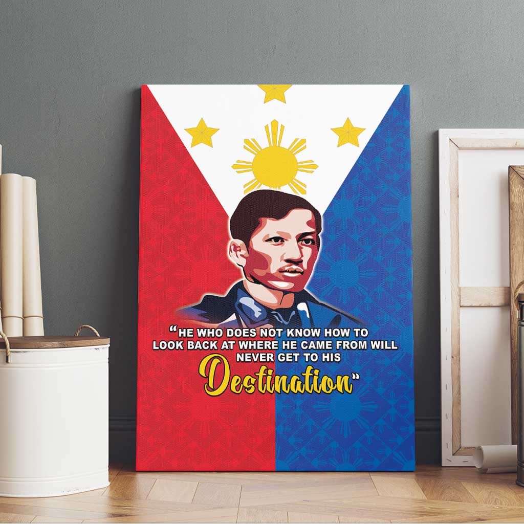 Philippines Filipinos Canvas Wall Art Jose Rizal Flag Style