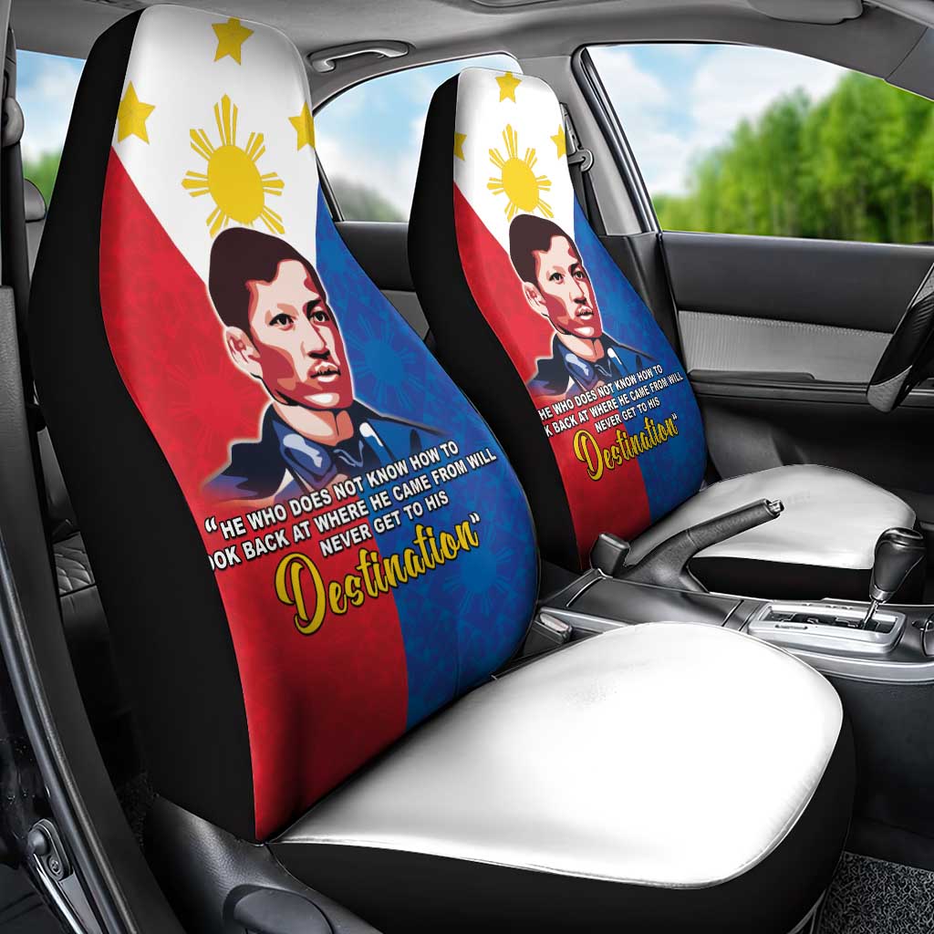 Philippines Filipinos Car Seat Cover Jose Rizal Flag Style