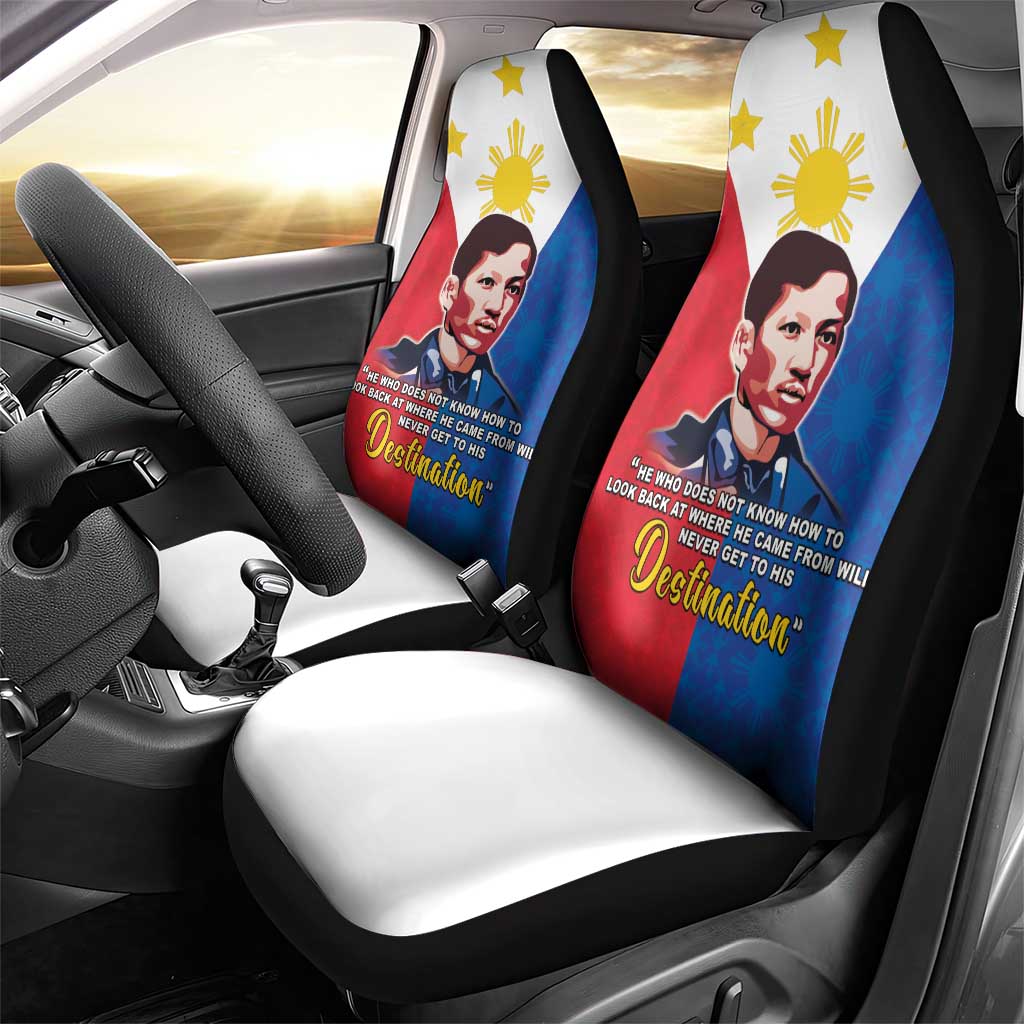 Philippines Filipinos Car Seat Cover Jose Rizal Flag Style