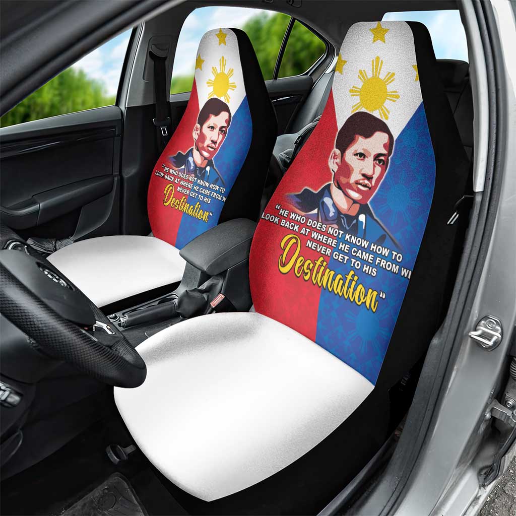 Philippines Filipinos Car Seat Cover Jose Rizal Flag Style