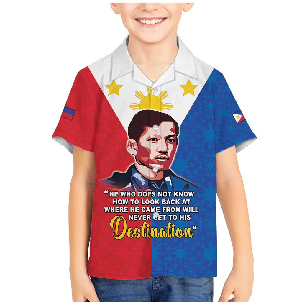 Philippines Filipinos Family Matching Mermaid Dress and Hawaiian Shirt Jose Rizal Flag Style