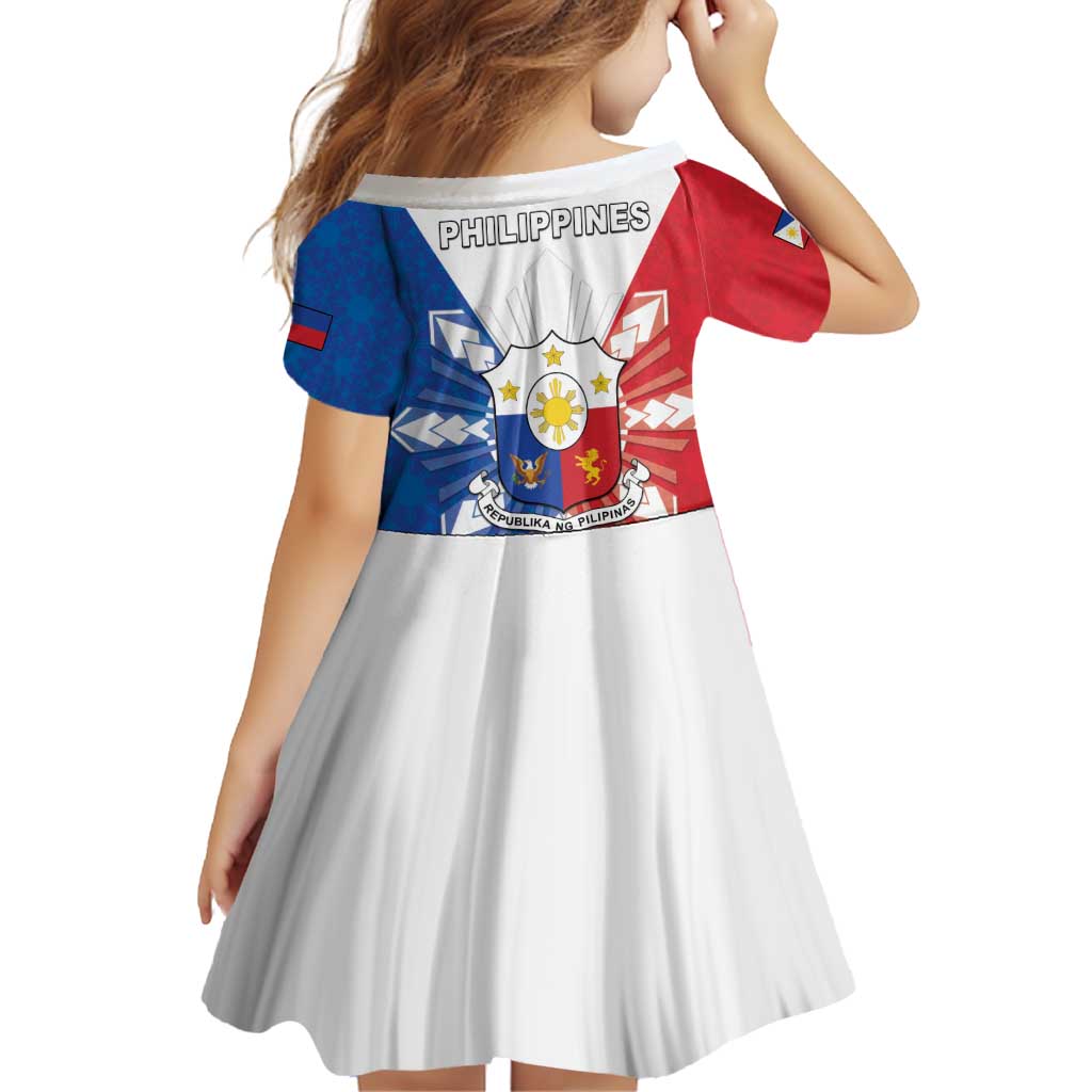 Philippines Filipinos Family Matching Off Shoulder Short Dress and Hawaiian Shirt Jose Rizal Flag Style