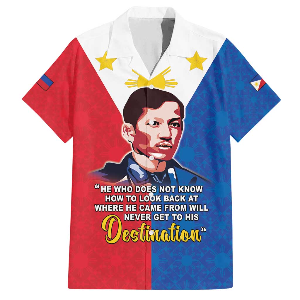 Philippines Filipinos Family Matching Puletasi and Hawaiian Shirt Jose Rizal Flag Style