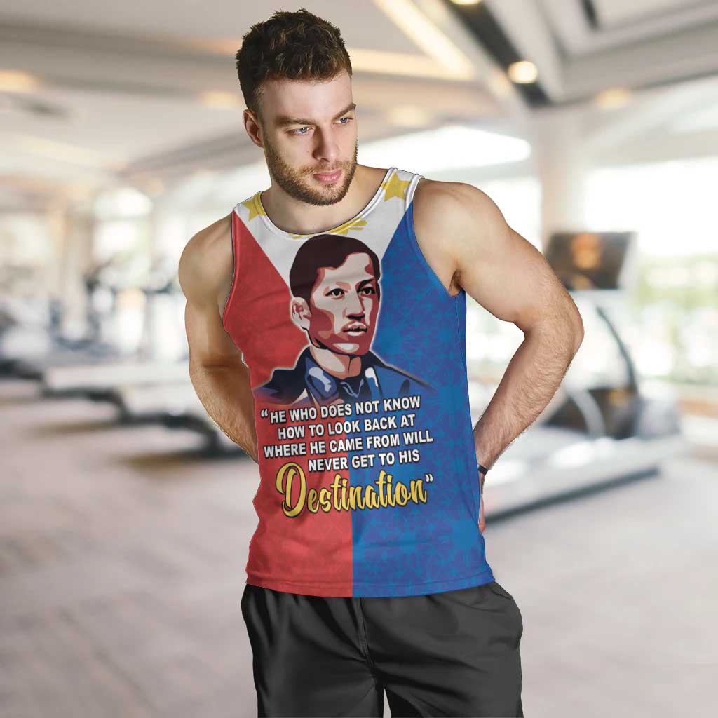 Philippines Filipinos Men Tank Top Jose Rizal Flag Style