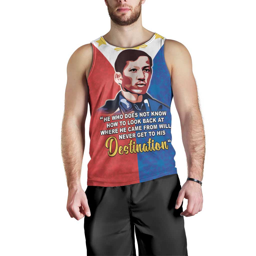 Philippines Filipinos Men Tank Top Jose Rizal Flag Style