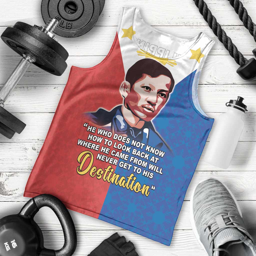 Philippines Filipinos Men Tank Top Jose Rizal Flag Style