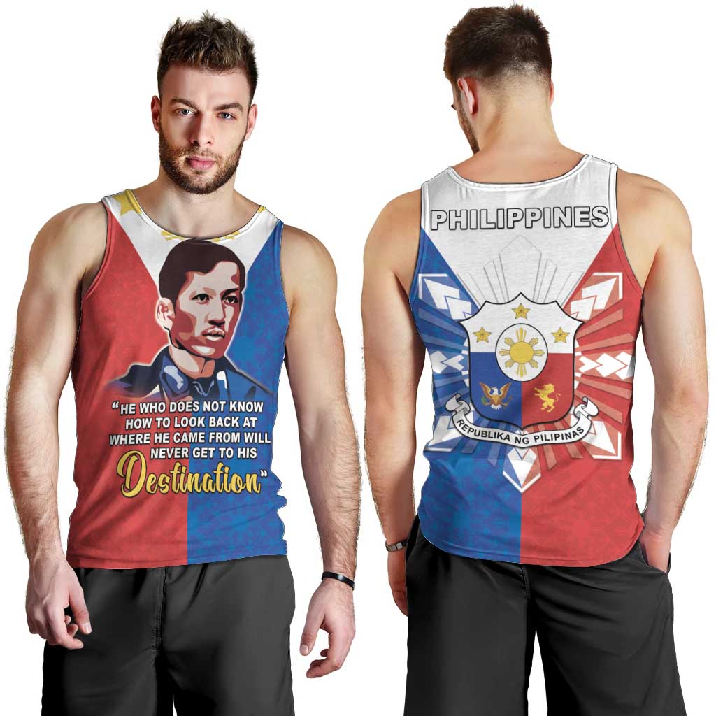 Philippines Filipinos Men Tank Top Jose Rizal Flag Style