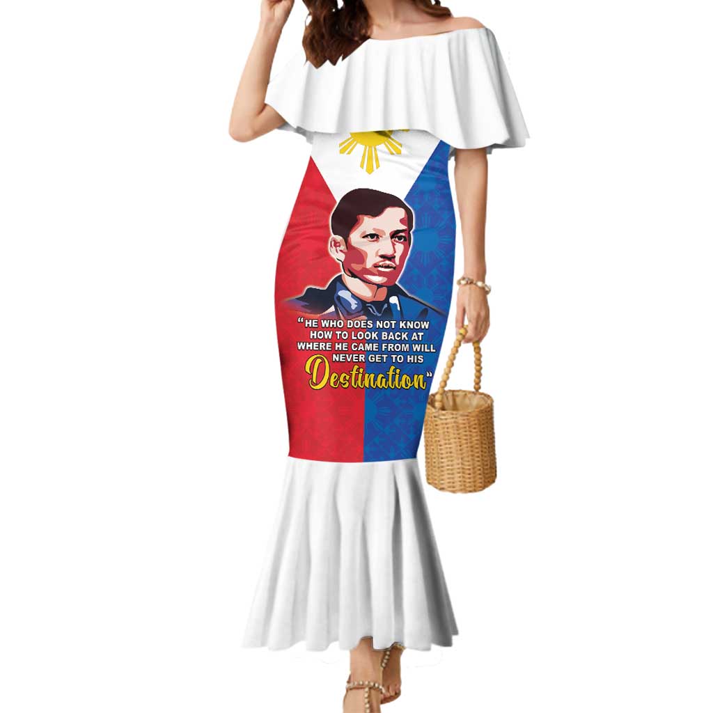 Philippines Filipinos Mermaid Dress Jose Rizal Flag Style