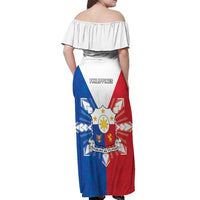 Philippines Filipinos Off Shoulder Maxi Dress Jose Rizal Flag Style