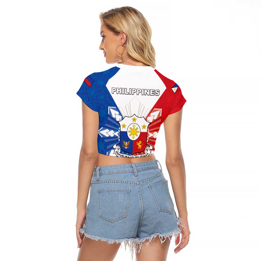 Philippines Filipinos Raglan Cropped T Shirt Jose Rizal Flag Style