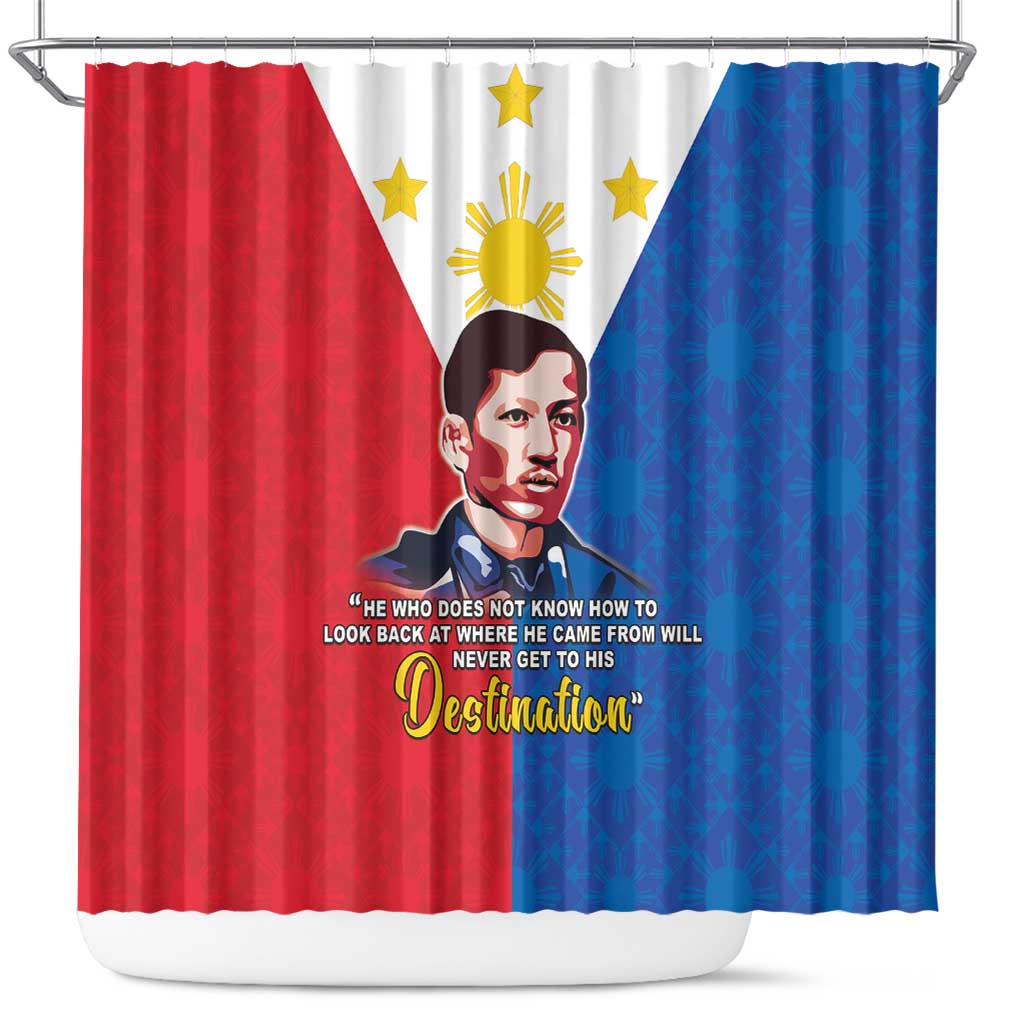 Philippines Filipinos Shower Curtain Jose Rizal Flag Style