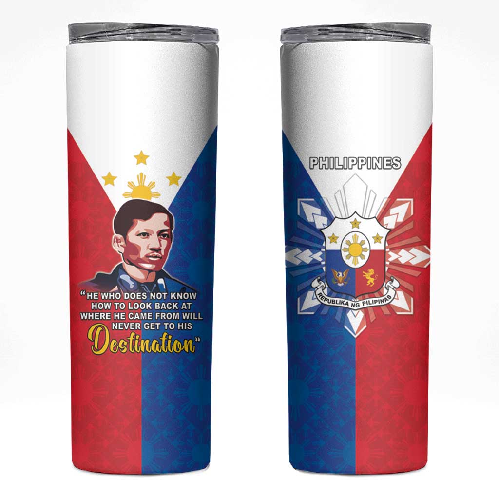 Philippines Filipinos Skinny Tumbler Jose Rizal Flag Style