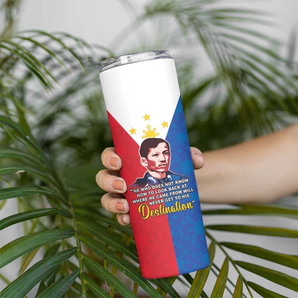 Philippines Filipinos Skinny Tumbler Jose Rizal Flag Style
