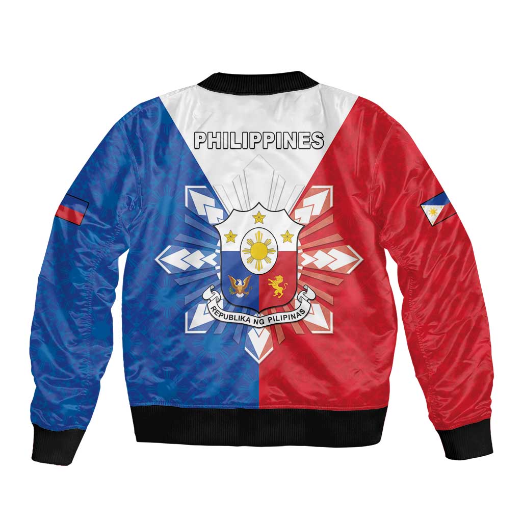 Philippines Filipinos Sleeve Zip Bomber Jacket Jose Rizal Flag Style