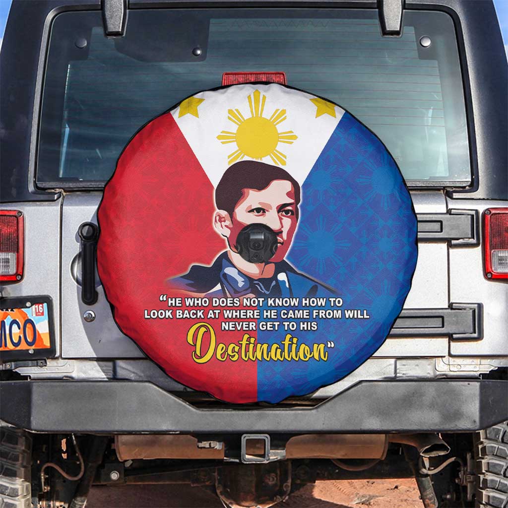 Philippines Filipinos Spare Tire Cover Jose Rizal Flag Style