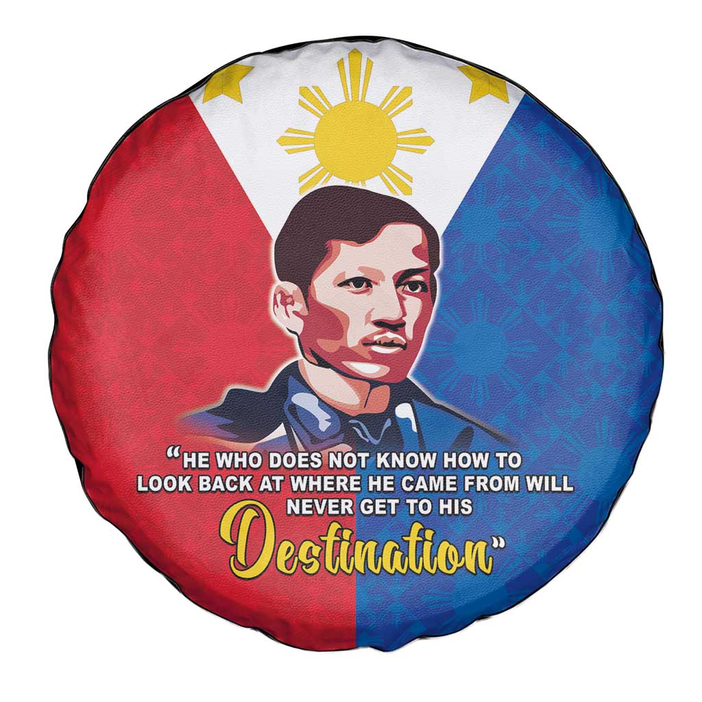 Philippines Filipinos Spare Tire Cover Jose Rizal Flag Style