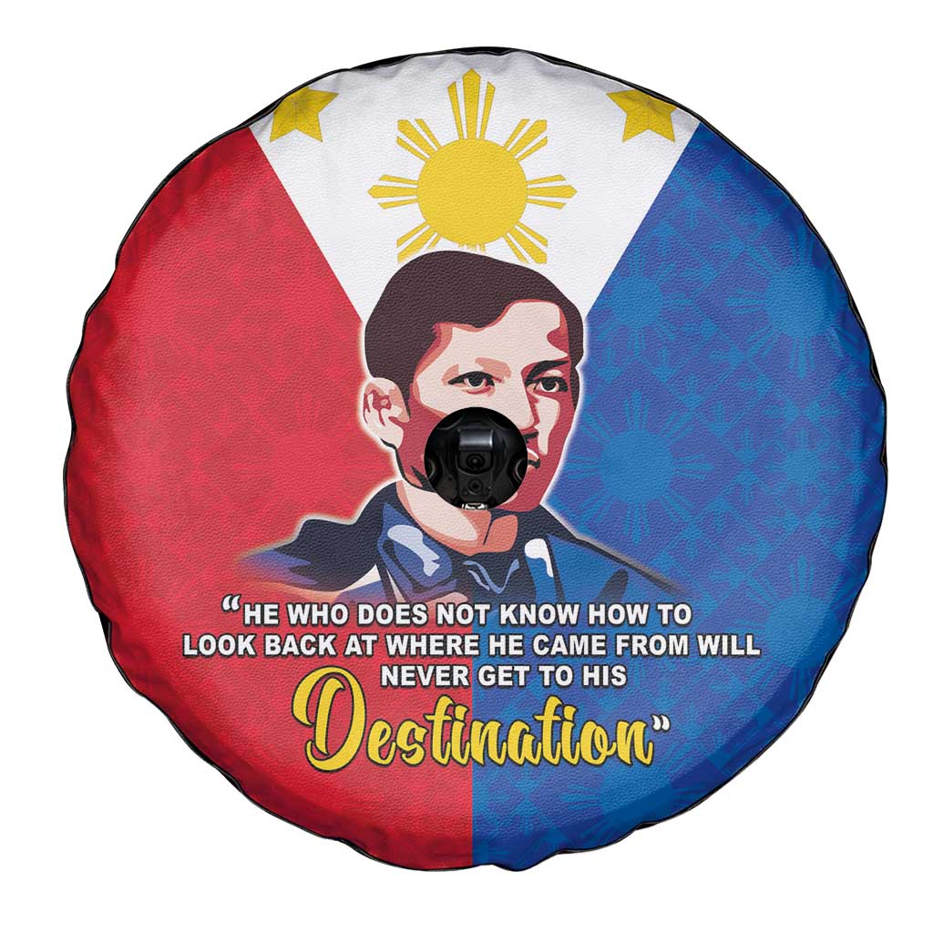 Philippines Filipinos Spare Tire Cover Jose Rizal Flag Style