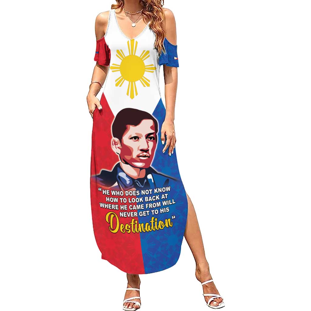 Philippines Filipinos Summer Maxi Dress Jose Rizal Flag Style