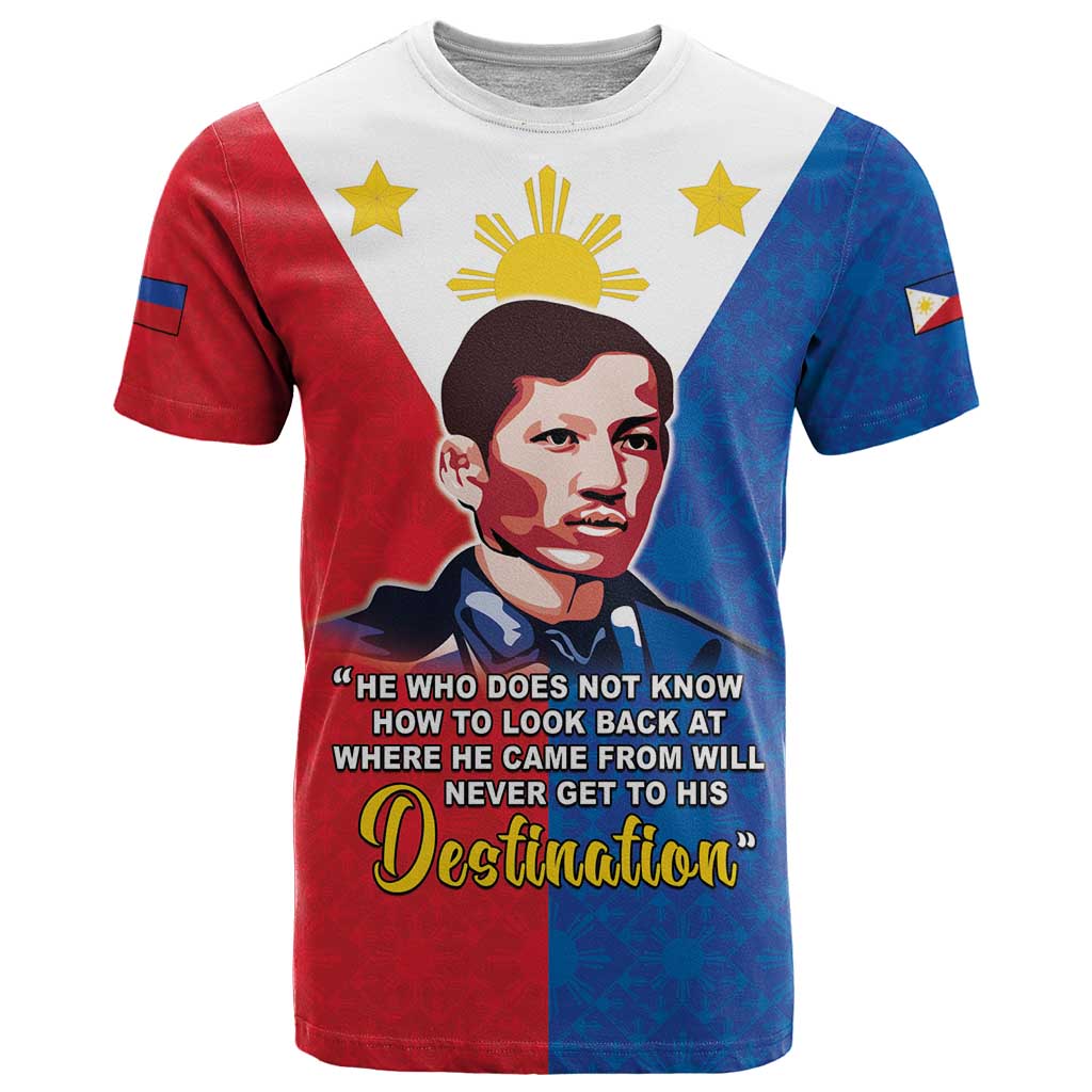 Philippines Filipinos T Shirt Jose Rizal Flag Style