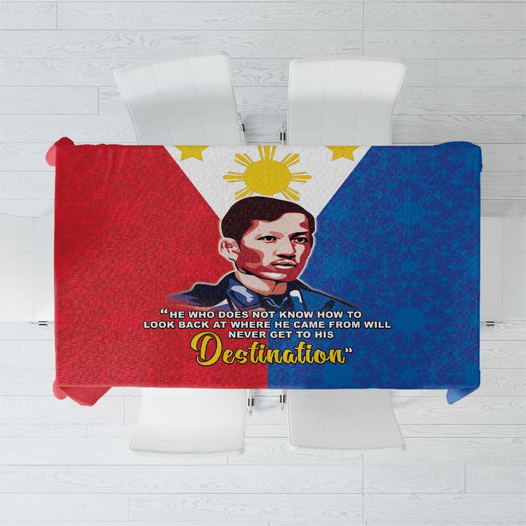Philippines Filipinos Tablecloth Jose Rizal Flag Style