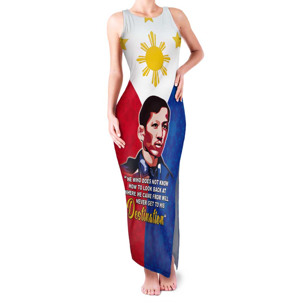 Philippines Filipinos Tank Maxi Dress Jose Rizal Flag Style
