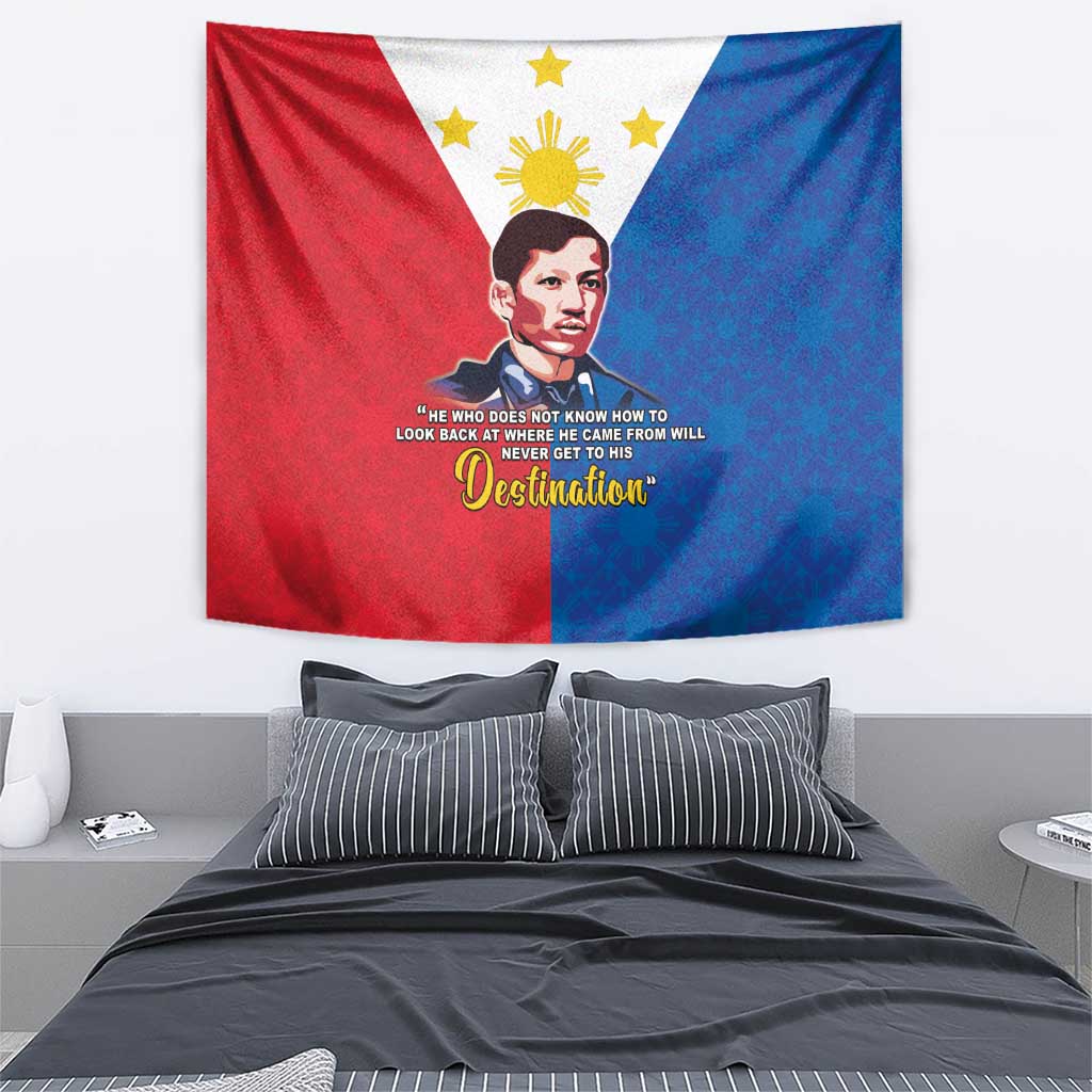 Philippines Filipinos Tapestry Jose Rizal Flag Style