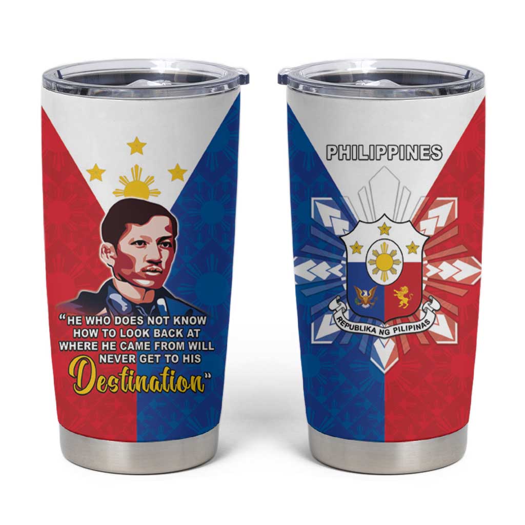 Philippines Filipinos Tumbler Cup Jose Rizal Flag Style