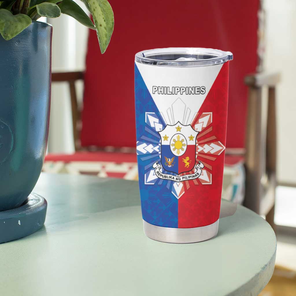 Philippines Filipinos Tumbler Cup Jose Rizal Flag Style
