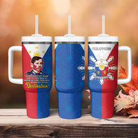 Philippines Filipinos Tumbler With Handle Jose Rizal Flag Style