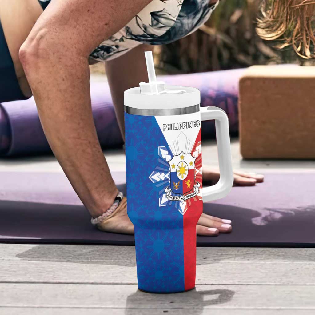 Philippines Filipinos Tumbler With Handle Jose Rizal Flag Style