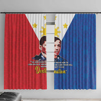 Philippines Filipinos Window Curtain Jose Rizal Flag Style