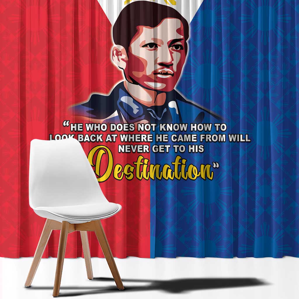 Philippines Filipinos Window Curtain Jose Rizal Flag Style
