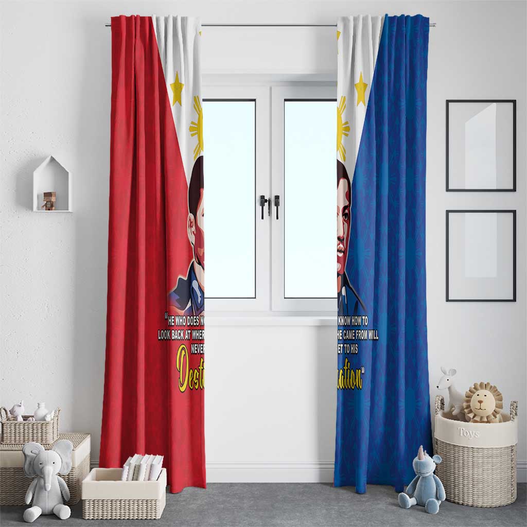 Philippines Filipinos Window Curtain Jose Rizal Flag Style