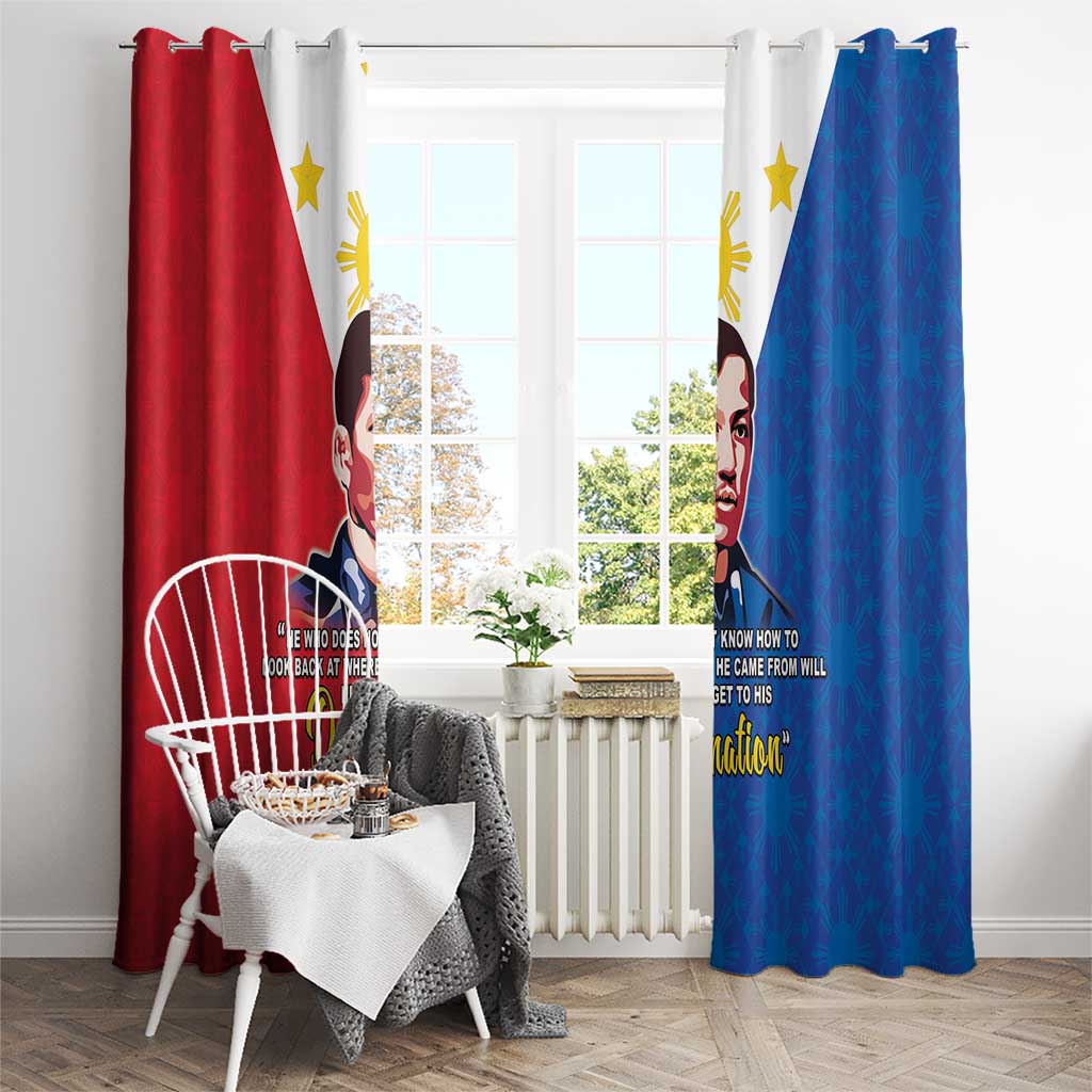 Philippines Filipinos Window Curtain Jose Rizal Flag Style