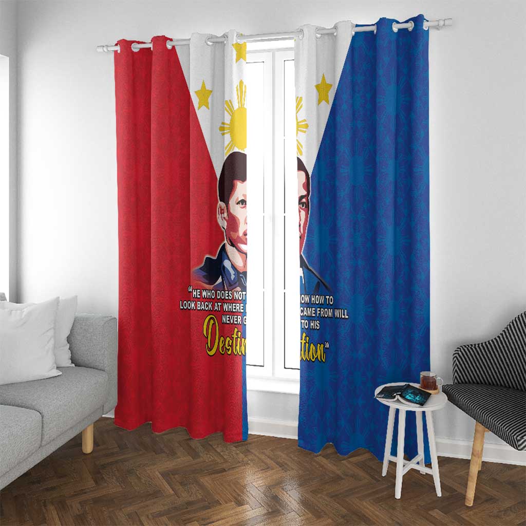Philippines Filipinos Window Curtain Jose Rizal Flag Style