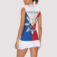 Philippines Filipinos Women Sleeveless Polo Shirt Jose Rizal Flag Style