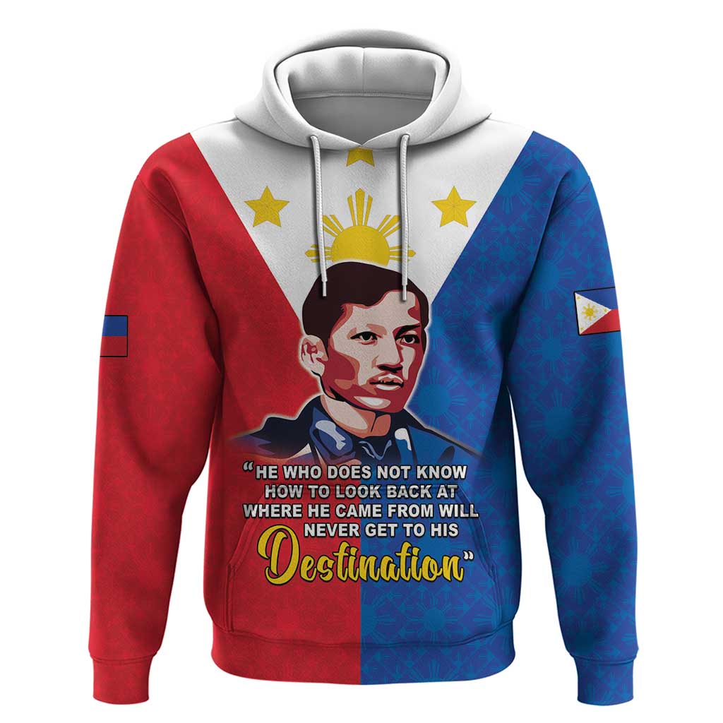Philippines Filipinos Zip Hoodie Jose Rizal Flag Style