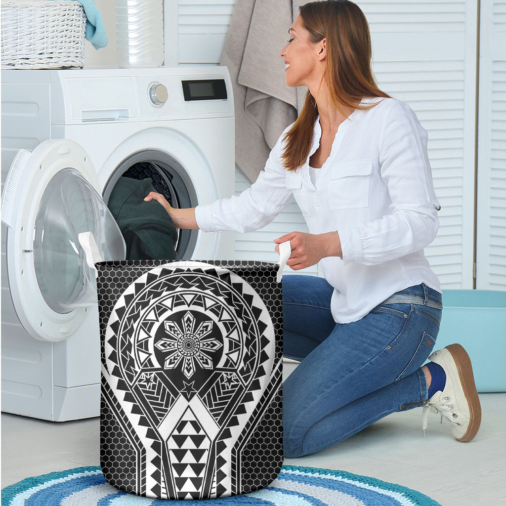 Philippines Batok Tribal Inspired Tattoo Black Laundry Basket