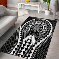 Philippines Batok Tribal Inspired Tattoo Black Area Rug