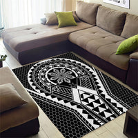 Philippines Batok Tribal Inspired Tattoo Black Area Rug