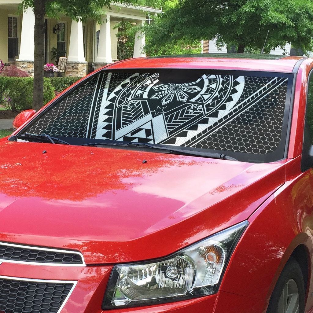 Philippines Batok Tribal Inspired Tattoo Black Auto Sun Shade