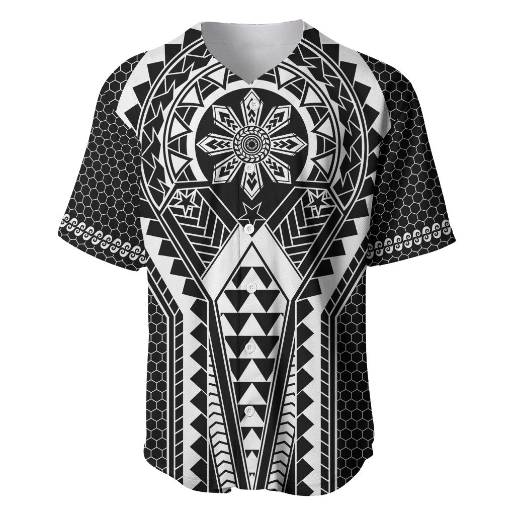 Philippines Batok Tribal Inspired Tattoo Black Baseball Jersey