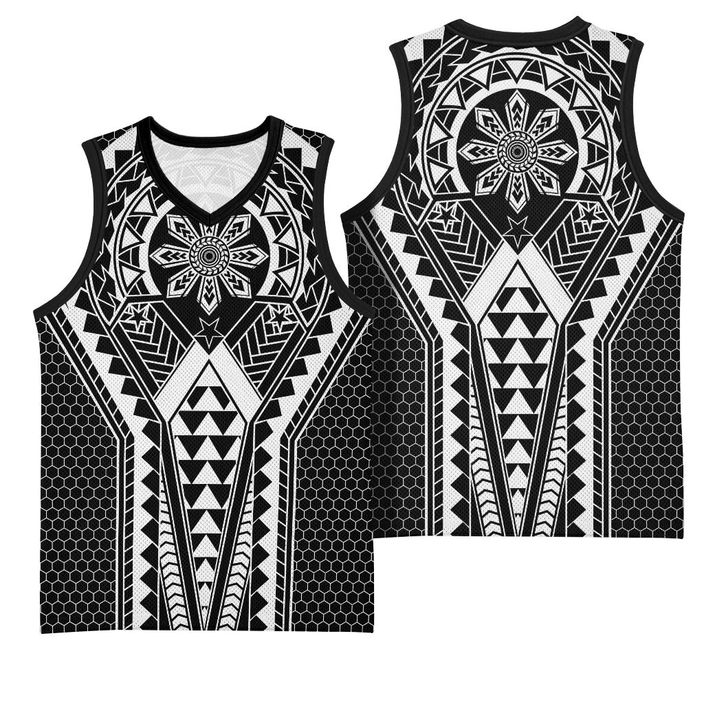 Philippines Batok Tribal Inspired Tattoo Black Basketball Jersey