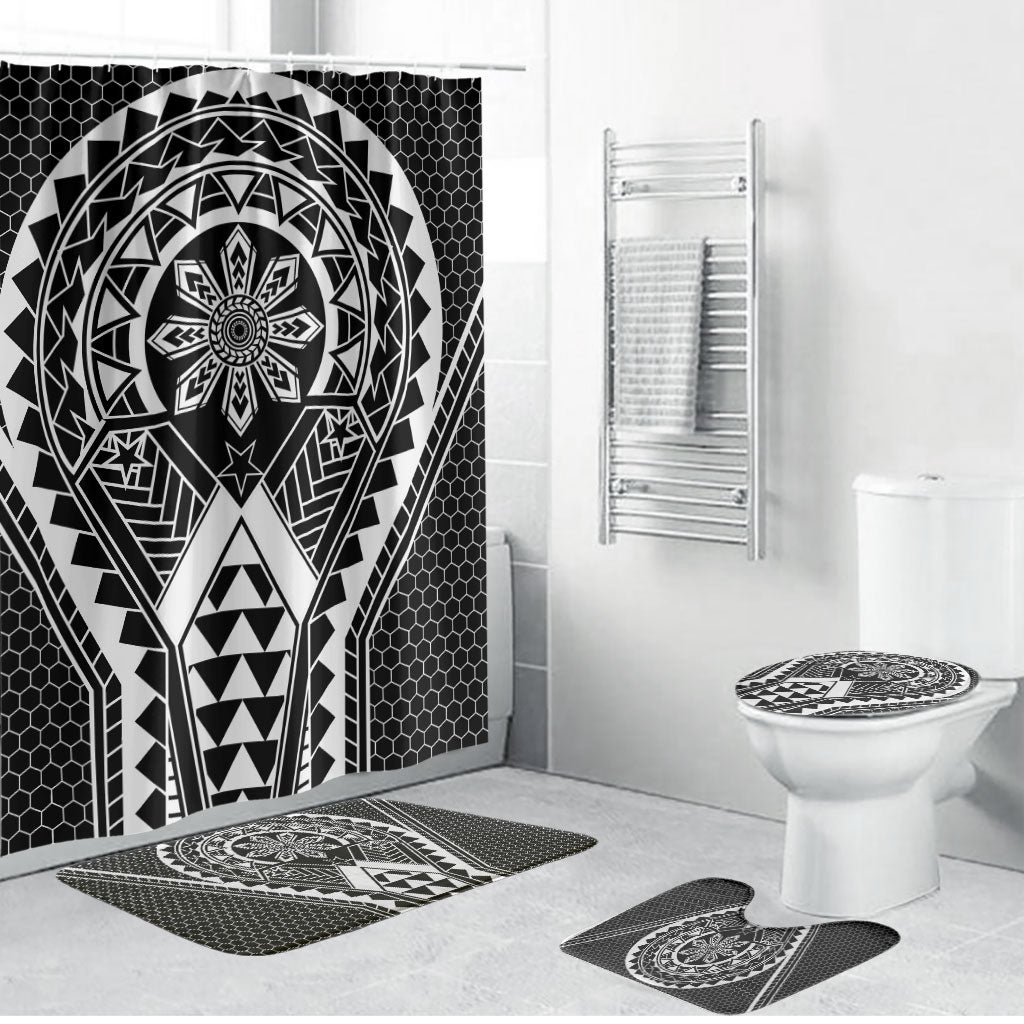 Philippines Batok Tribal Inspired Tattoo Black Bathroom Set